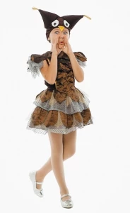 Детский карнавальный костюм Птица «Сова» для девочек
