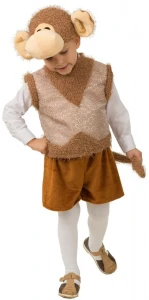 Детский карнавальный костюм Обезьянчик «Кентин» (шёлк) для мальчиков