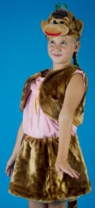 Детский карнавальный костюм «Обезьянка» (подростковый) для девочек