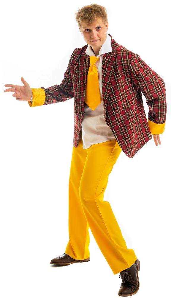 Костюм «Стиляга» (с жёлтыми полосками) мужской для взрослых