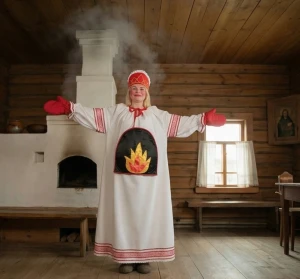 Костюм Сказочная Русская Народная «Печка» женский для взрослых (персонаж русских народных сказок)