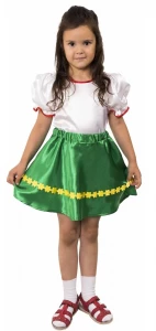 Детская Юбка «Танцевальная» (зелёная) для девочек