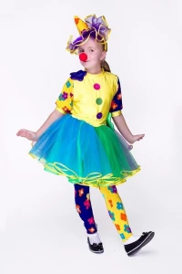 Детский карнавальный костюм Клоунесса «Инесса» для девочек
