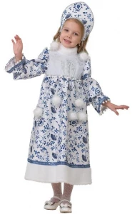 Детский карнавальный новогодний костюм Снегурочка «Ледянка» для девочек