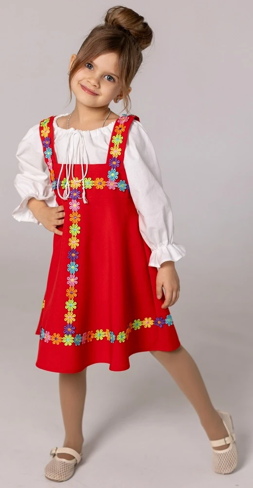 Детский плясовой костюм «Яблочко» для девочек