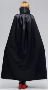 Карнавальный «Плащ» двусторонний чёрно-белый с воротником для взрослых