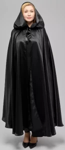Плащ «Инферно» чёрный с капюшоном для взрослых