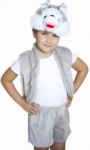 Детский карнавальный костюм Собака «Хаски» для девочек и мальчиков