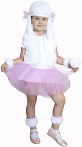 Детский карнавальный костюм Собачка «Пудель» для девочек