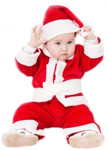 Детский новогодний костюм Санта Клаус «Малыш» для малышей