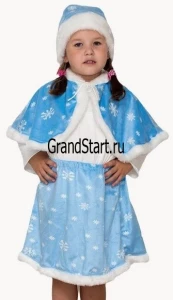 Детский новогодний карнавальный костюм «Зимушка» (голубая) для девочек