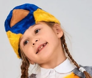 Детская карнавальная Шапочка «Синица» для девочек и мальчиков