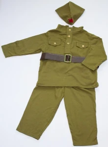Детский Военный костюм «Солдатик» Великой Отечественной Войны для мальчиков
