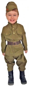 Детский карнавальный костюм Военный Солдат «Малыш» с брюками для мальчиков