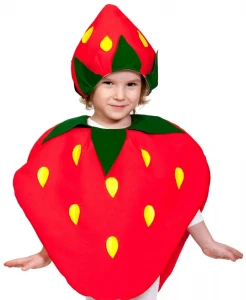 Детский карнавальный костюм Ягода «Клубничка» для девочки