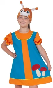 Детский карнавальный костюм Белочка «Умелочка» для девочек
