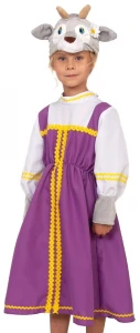 Детский карнавальный костюм «Коза-Дереза» для девочки