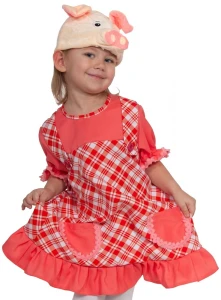 Детский карнавальный костюм Свинка «Пинки» для девочек