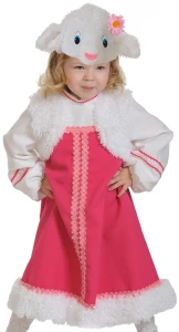 Детский карнавальный костюм Овечка «Кудряшка» для девочек