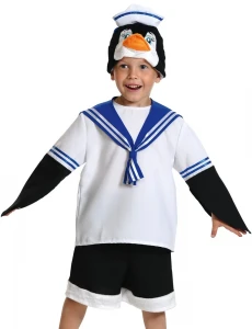 Детский карнавальный костюм Пингвин «Шкипер» для мальчиков и девочек