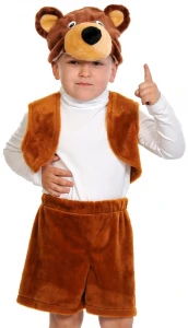 Детский карнавальный костюм «Мишка» бурый (лайт)