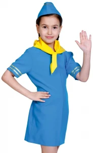 Детский карнавальный костюм «Стюардесса» для девочек
