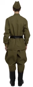 Военный костюм ВОВ «Гимнастерка» с брюками "Галифе" (Саржа) для мужчин