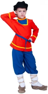 Детский Русский Народный костюм «Иванушка» (в лаптях) для мальчиков