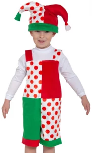 Детский карнавальный костюм «Скоморох» для мальчиков и девочек