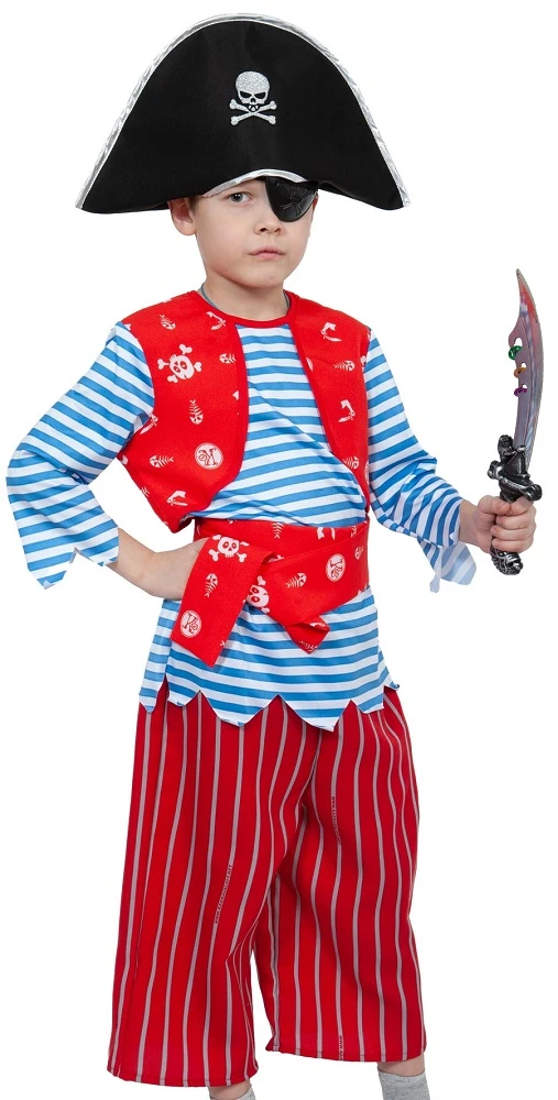 Карнавальный костюм «Пират детский», рост 122