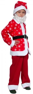 Детский новогодний костюм «Санта Клаус» (плюш) для мальчиков