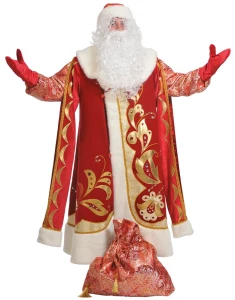Новогодний костюм Дед Мороз «Хохлома» для взрослых