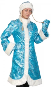 Карнавальный костюм «Снегурочка» (бирюза) для взрослых