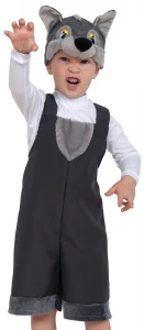 Маскарадный костюм Серый «Волчонок» для мальчиков