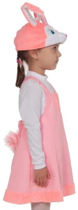 Детский маскарадный костюм «Зайка» (розовая) для девочек
