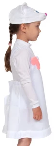 Детский маскарадный костюм «Кошечка» белая для девочек