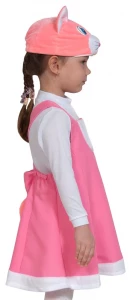 Детский маскарадный костюм «Кошечка» (розовая) для девочек
