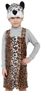 Детский карнавальный костюм «Леопардик» (плюш) для мальчиков и девочек