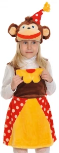 Детский карнавальный костюм «Мартышка» из цирка для девочек
