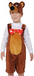Детский карнавальный костюм «Медведь» цирковой (плюш)