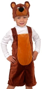 Детский карнавальный костюм «Мишка» бурый (плюш) для мальчиков