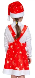 Детский карнавальный новогодний костюм «Мисс Санта» для девочек