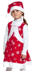 Детский новогодний костюм «Мисс Санта» для девочек