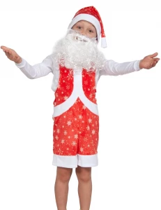 Детский новогодний карнавальный костюм «Мистер Санта» (плюш) для мальчиков