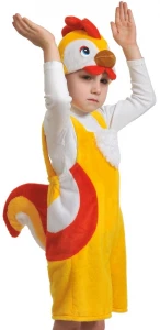 Детский карнавальный костюм «Петушок» (плюш) для мальчиков и девочек