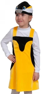 Детский карнавальный костюм Птичка «Синичка» (плюш) для девочек