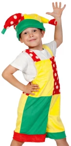 Детский карнавальный костюм «Скоморох» (плюш) для мальчиков и девочек