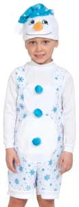Детский новогодний костюм «Снеговичок» для мальчиков и девочек