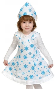 Детский новогодний костюм «Снежинка» для девочек