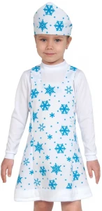 Детский новогодний костюм «Снежинка» для девочек